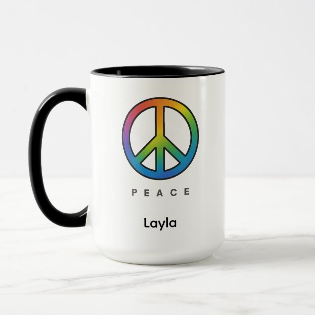 Mug Unisex couleur de paix (Gauche)