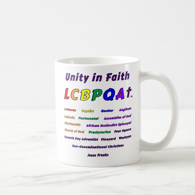 Mug Unité dans la foi LCBPQA Reprendre l'arc-en-ciel (Droite)