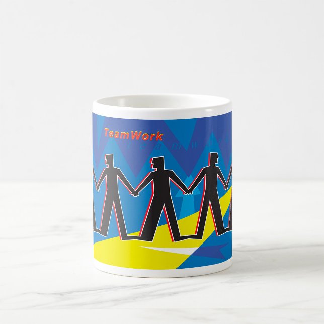 Mug Unité d'équipe Personnes se tenant par la main (Créateur téléchargé)