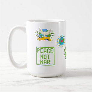 MUG UNITÉ PAS DE GUERRE ACCENT BLANC SIP DE PAIX