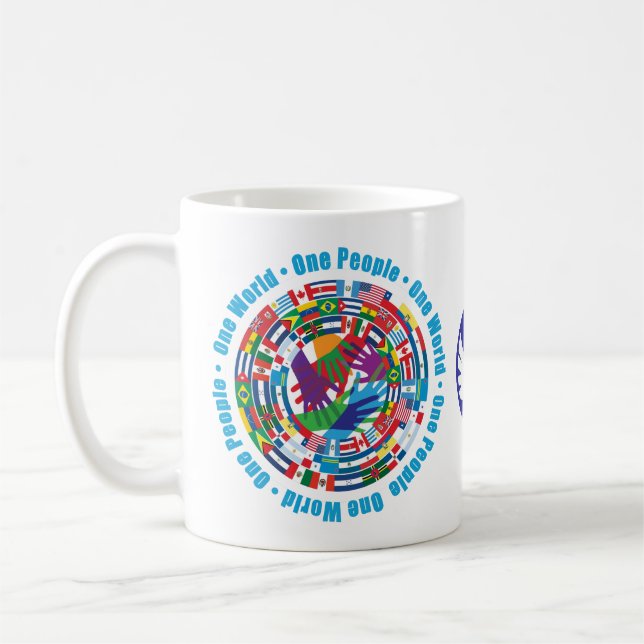 Mug Unity brasse de la pâte à café pour la paix (Gauche)