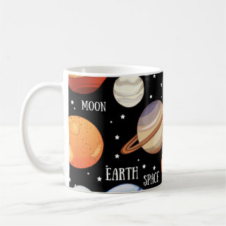 Mug Univers, l'espace, conception tirée par la main de