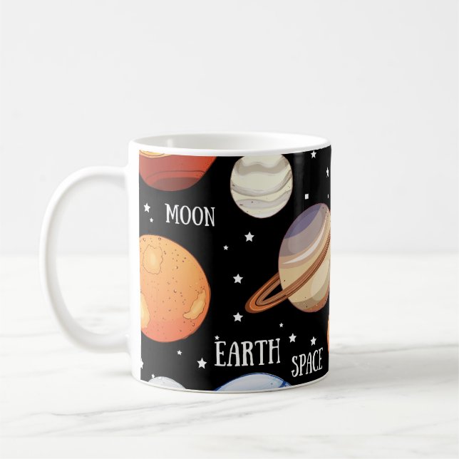 Mug Univers, l'espace, conception tirée par la main de (Gauche)