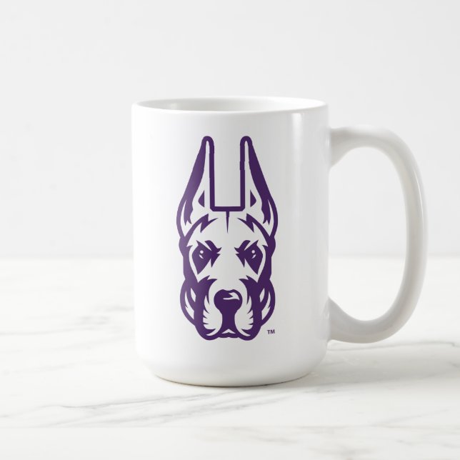 Mug Université d'Albany Chef de la mascotte Great Dane (Droite)