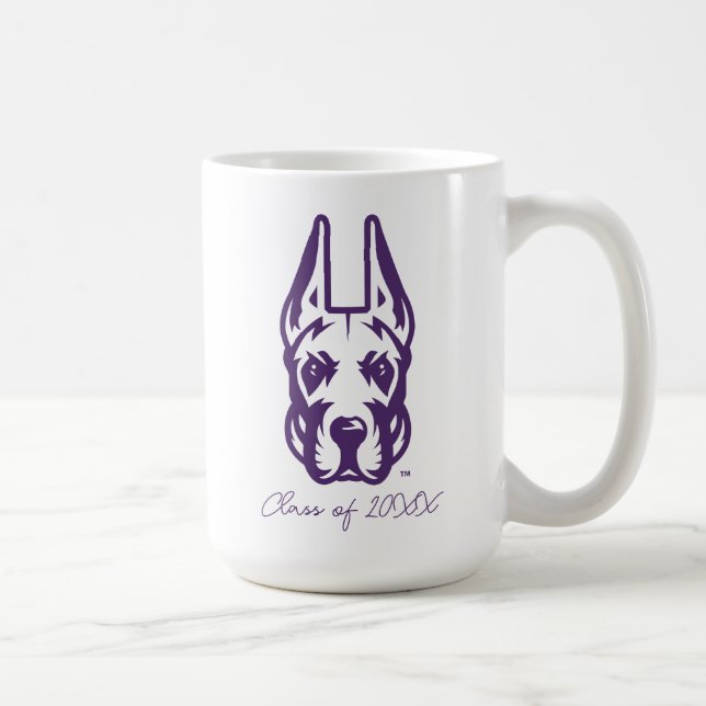 Mug Université d'Albany Chef de la mascotte Great Dane (Droite)