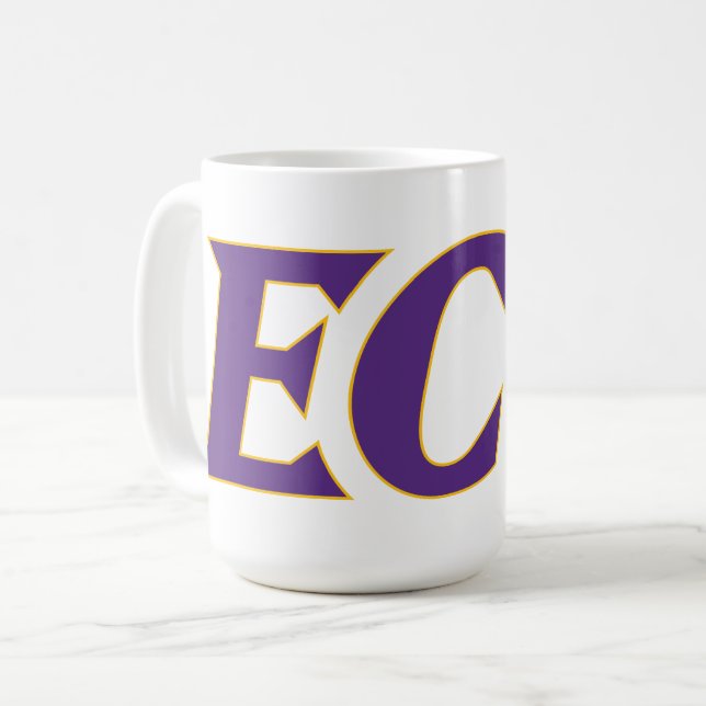 Mug Université de Caroline de l'Est | Logo de l'écu (Devant gauche)
