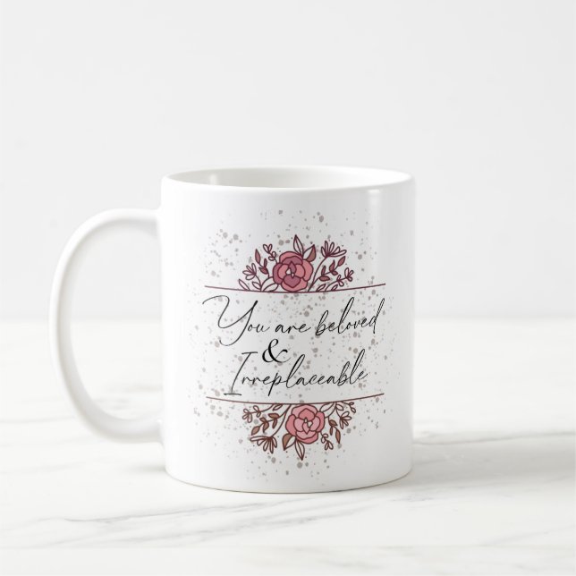 Mug Uplifting Rose Floral Christian (Gauche)