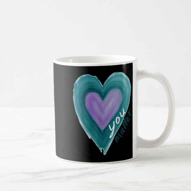 Mug Uplifting you  Suicide Prevention Heart Design  (Droite)
