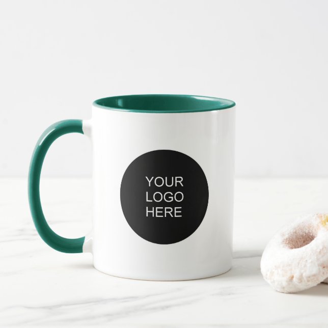 Mug Upload Your Own Business Logo Modern Template (Avec donut)
