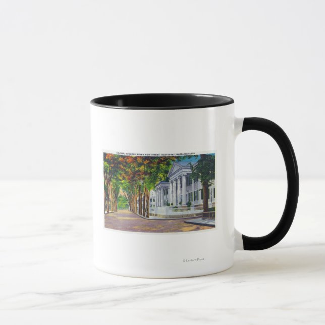 Mug Upper Main Street Vue sur les demeures coloniales (Droite)