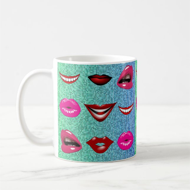 Mug Urban Funky Hip Cool Lips Motif (Gauche)