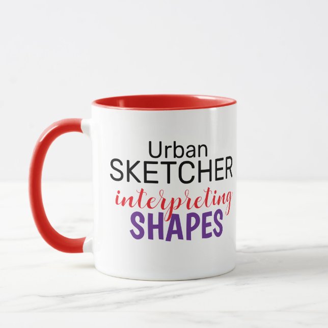 Mug Urban Sketcher Interpréter les formes ! (Gauche)