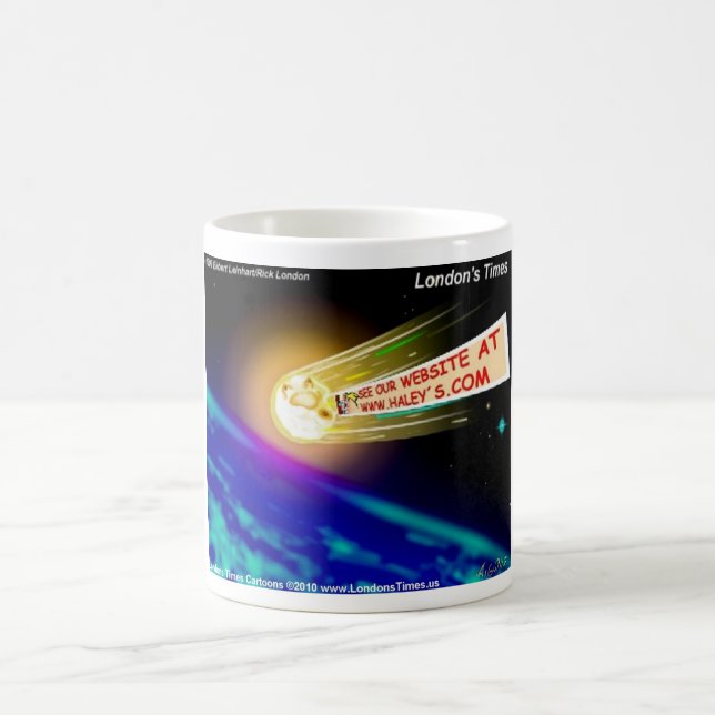 Mug URL de la comète de Haley Cartes drôles T-shirts M (Centre)