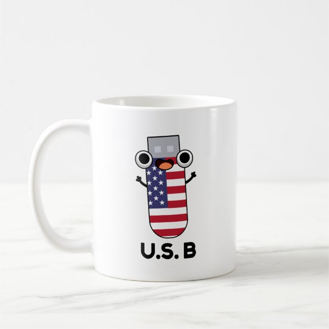 Mug US B Funny Pun des États-Unis (Gauche)