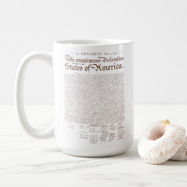 Mug US Declaration of Independence (Avec donut)