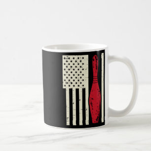 Mug Us Drapeau Bowling Pin Vintage Patriotique Bowler