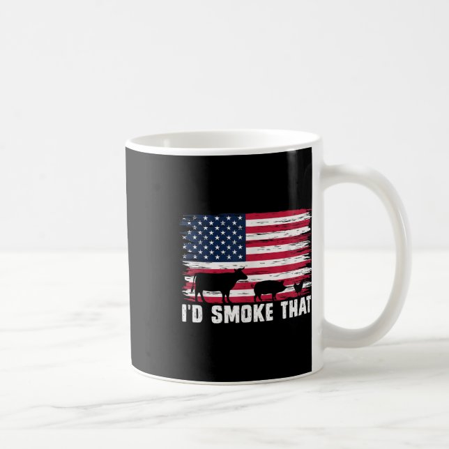 Mug Us Drapeau Id Fumer Que Drôle Patriotique Barbecue (Droite)