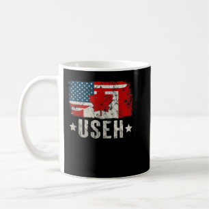 Mug Us Eh Américain Drapeau Canadien Vintage Fête du C