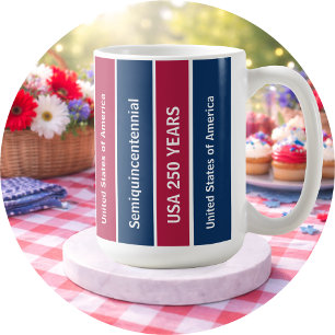 Mug USA 250 Ans Bandes Patriotiques Semiquincentennale