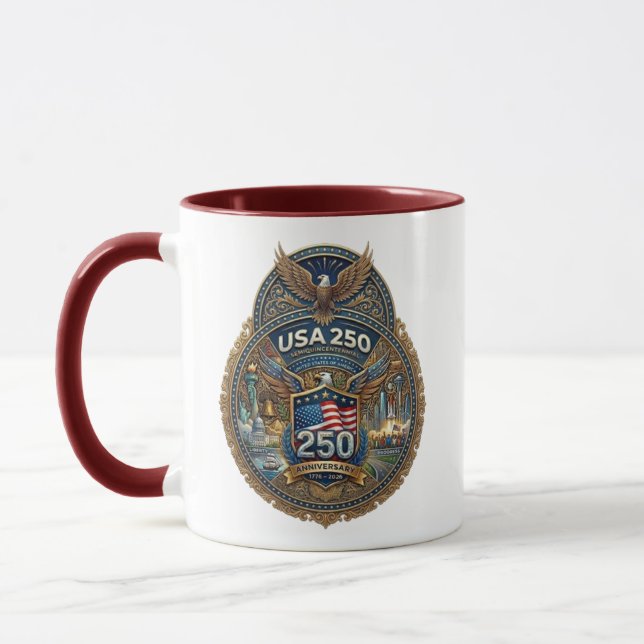 Mug USA 250 - Cadeau commémoratif du 250e annivers (Gauche)