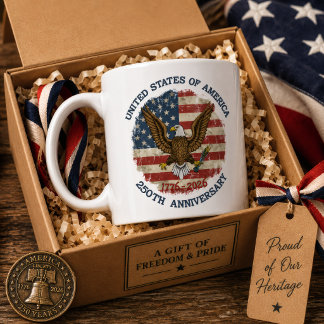 Mug USA 250e anniversaire Aigle royal 1776-2026 Patrim