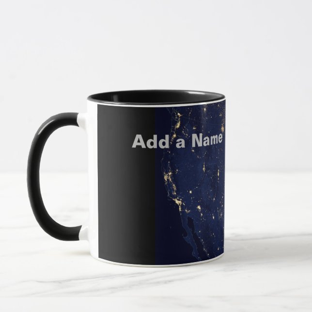 Mug USA à la nuit, photo NASA (Gauche)