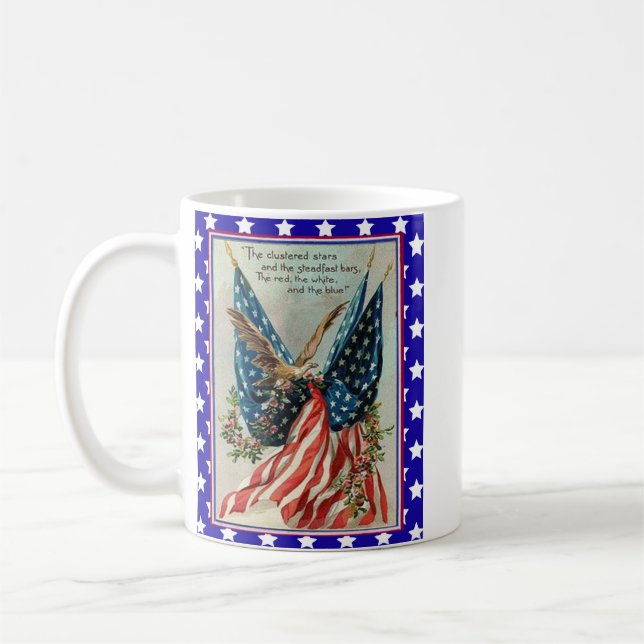 Mug USA Eagle Fourth of July Patriotic Flag (Gauche)