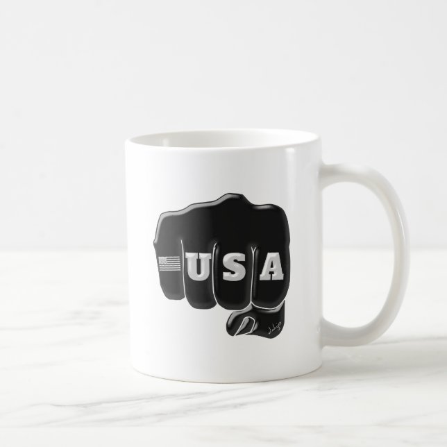 Mug USA Fist Bump avec le drapeau américain (Droite)