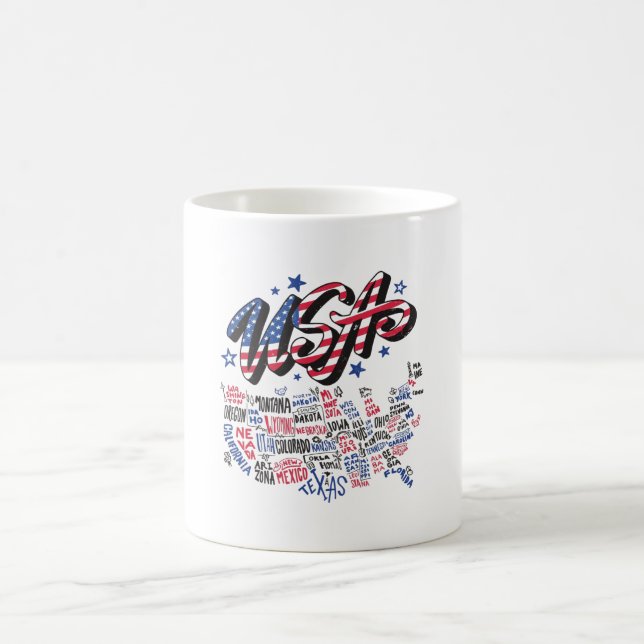 Mug USA Map Etats-Unis Amérique Amérique (Centre)