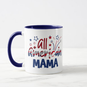 Mug USA Patriotic, USA Drapeau Tout American Mom Gift 