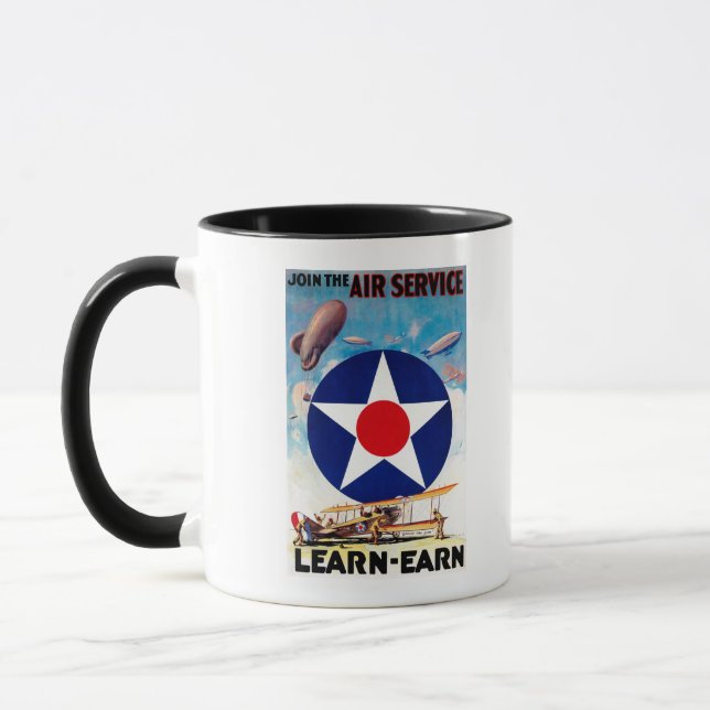 Mug USA - Rejoignez le service aérien Learn-Earn (Gauche)