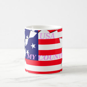 Mug USA Star Spangled Amour Mon Pays de l'Amour