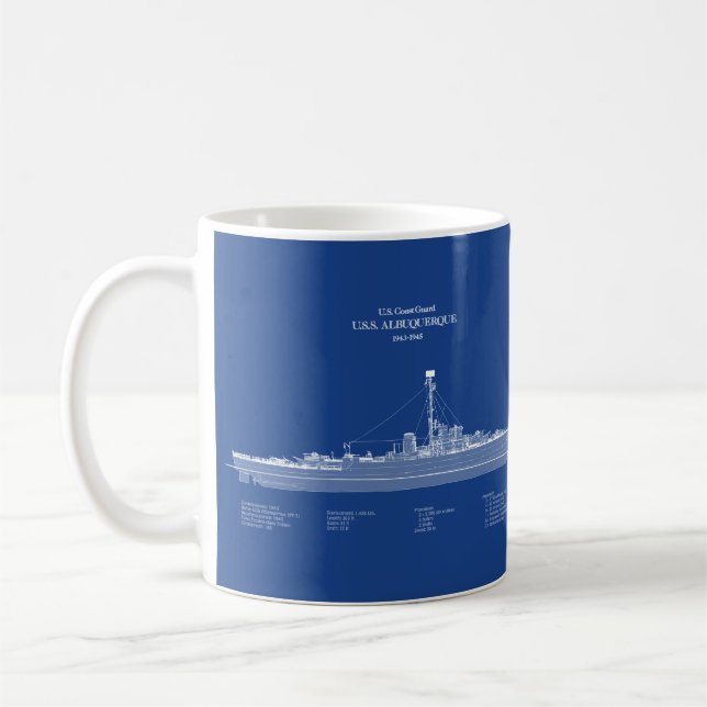Mug USCG USS Albuquerque PF-7 - ABD (Gauche)