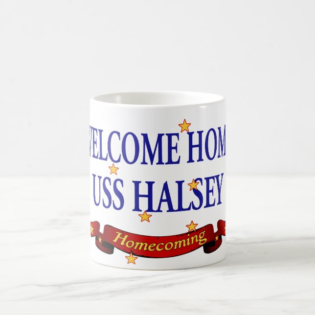 Mug USS à la maison bienvenu Halsey (Centre)