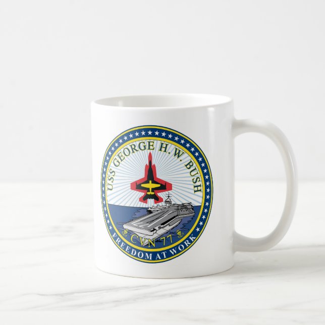 Mug USS George H. W. Bush, CVN-77, insignia (Droite)