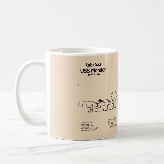Mug USS Monitor - Plan de plan d'expédition SD (Gauche)