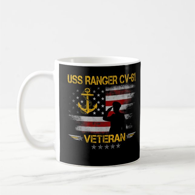 Mug USS Ranger CV-61 Avion porte-avions Vétérinaire (Gauche)
