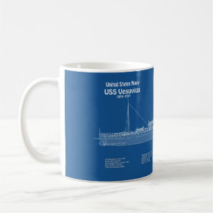 Mug USS Vesuvius - Plan de plan d'expédition ABD