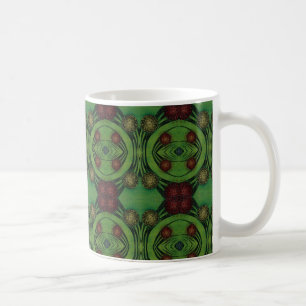 Mug V2 Retro 1970s boug design vert et marron