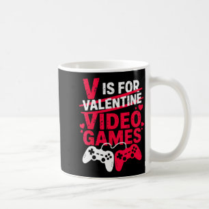 Mug V est pour la journée de la Saint-Valentin amusant