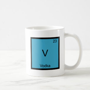 Mug V - Vodka Symbole d'élément de chimie drôle T-Shir