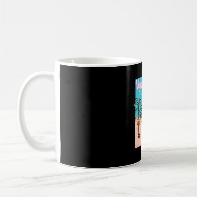 Mug Vacances ambiance plage flamant rose vacances d'ét (Gauche)