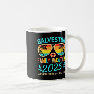 Mug Vacances de famille vintage Galveston Beach 2025 T