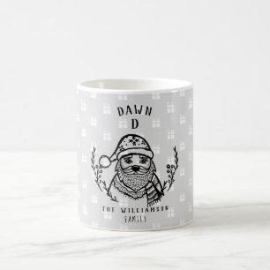 Mug Vacances de fête Père Noël gravant à l'eau-forte