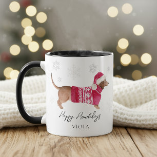 Mug Vacances de la saison de Noël pour Teckel chien sa