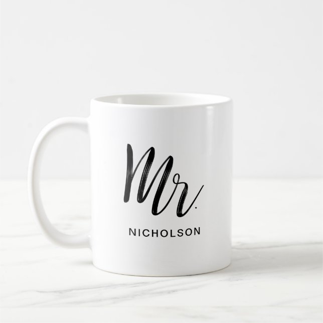 Mug Vacances de M. Brush Lettered | modernes (Gauche)