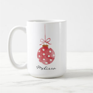 Mug Vacances de Noël élégantes Nom personnalisé