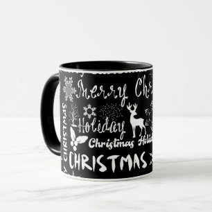 Mug Vacances de Noël, motif de Noël