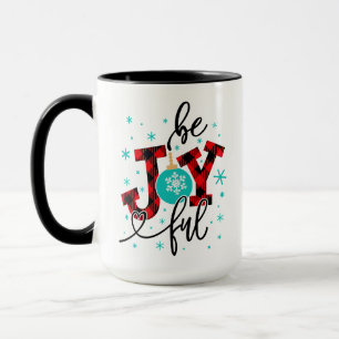 Mug Vacances de Noël Soyez Joyeux Moderne Plaid hiver