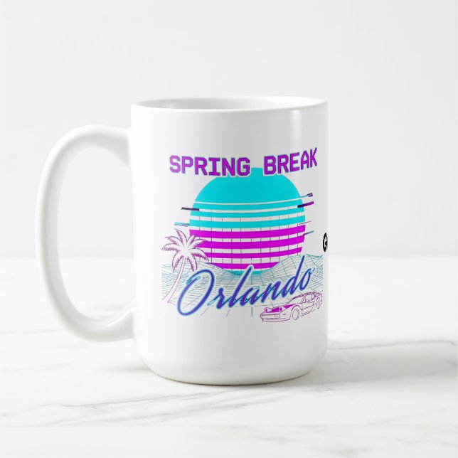 Mug Vacances de printemps 2026 Orlando After Dark Rétr (Gauche)